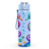1PC Colorful Seahorse Ocean Pattern Print 750ml Color Plastic Sports Water Bottle Leakproof Flip Straw Lid Suitable for Sports Office Home Use