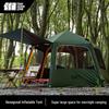 Barraca de Camping Hexagonal Autoinflável com Proteção Solar - Conjunto Completo Portátil e Dobrável
