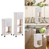 Kitchen Trash Can Garbage Bin with Storage Rack Holder Decor Container Rubbish Narrow