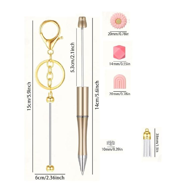 78Pcs Beadable Ballpoint Pen Set DIY Office Stationery Christmas Party Favor