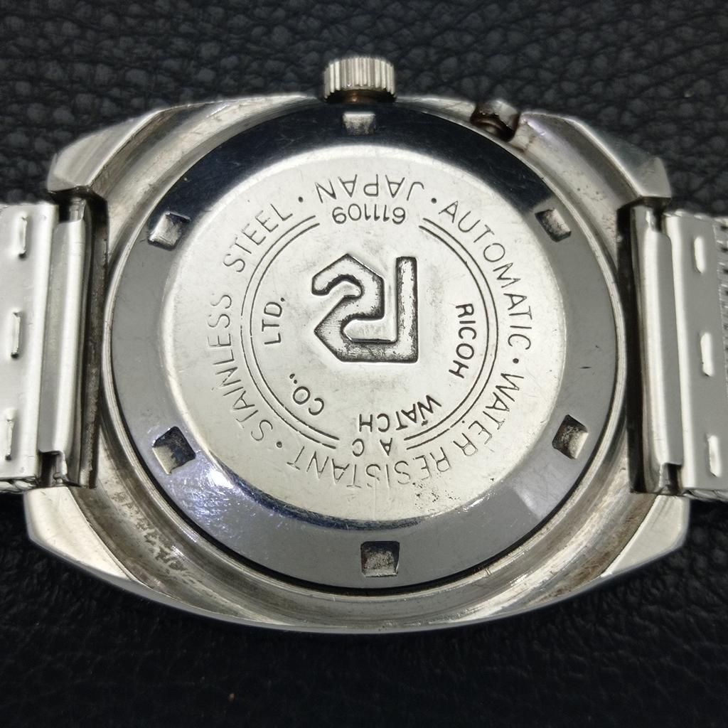 Ricoh R31 AUTOMATIC JAPAN MENS VINTAGE BLUE COLOR DIAL WATCH A701956-5 R207-a701956