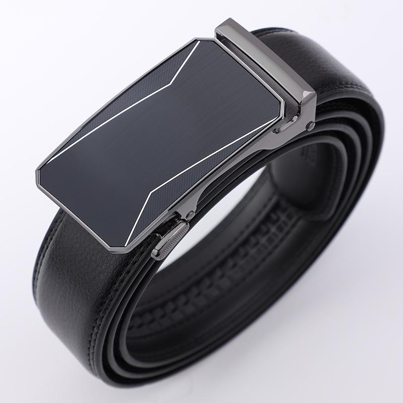 Cowhide Belt New Automatic Buckle Belt Suit Work Business Trousers Belt Men s Belt 130cm
