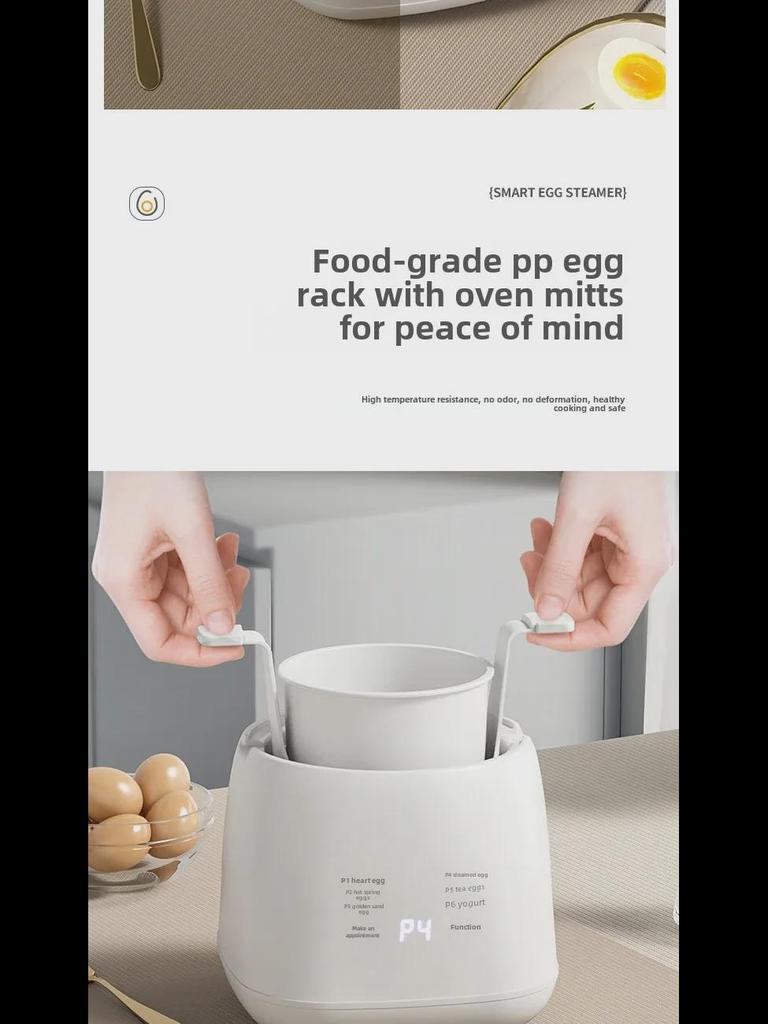 Kompakter automatischer Eierkocher mit Timer und automatischer Abschaltung