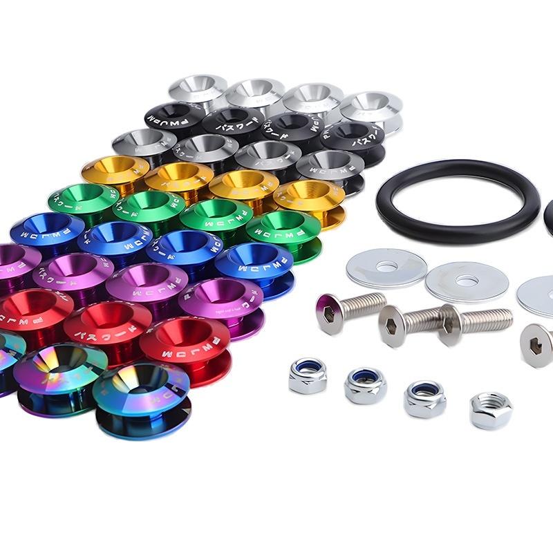 Jdm Car Modified Hex Fasteners Fender Washer Front/Rear Bumper Engine Concave Screws Fender Washer License Plate Bolts Styling
