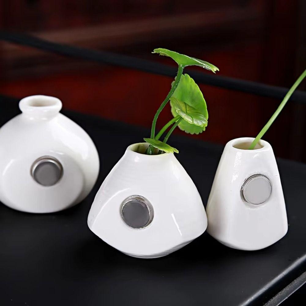 3D Miniature Flower Vase Fridge Sticker Ornament Mini Vase Refrigerator Patch  Home Decoration