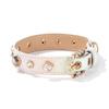 Shiny Gradient PU Leather Pet Collar with Crystal Rivets - Adjustable Bling Dog Cat Collar for Small Pets Yorkshire Accessories