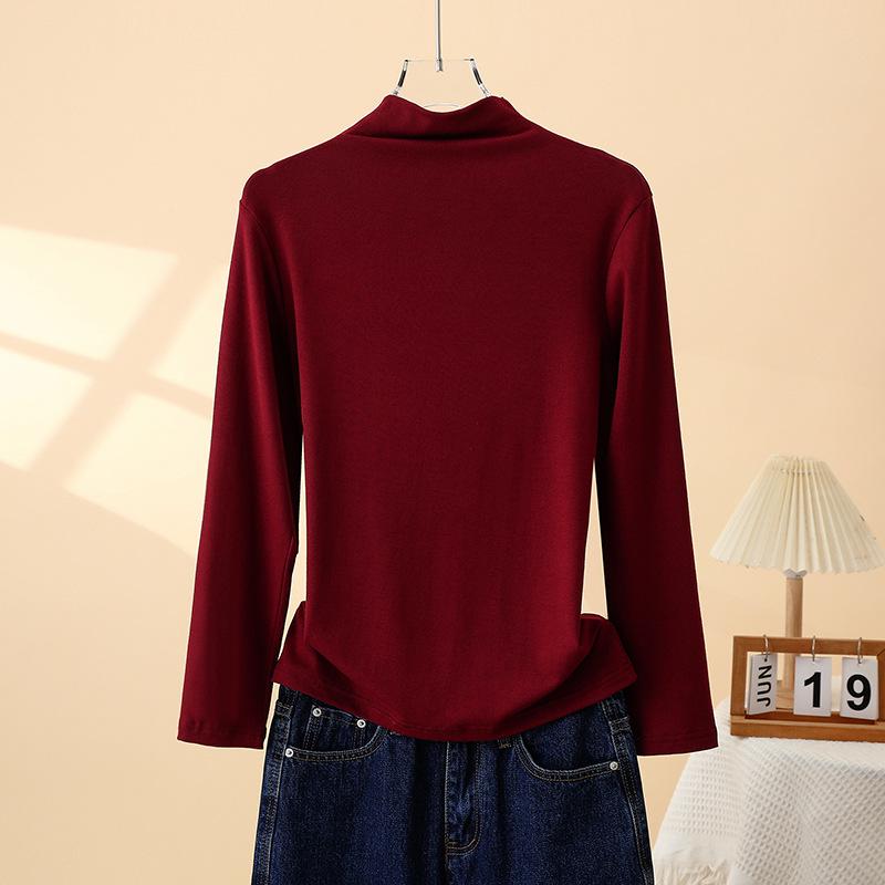 Women's Slimming Long Sleeve High Neck Base Layer 2025 - Fashionable Autumn/Winter Top