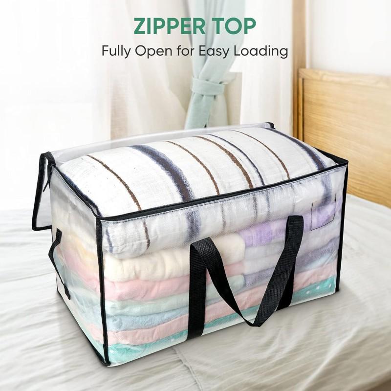 Clear Oversized Moving Bags Storage College Dorm Clothes Bedding