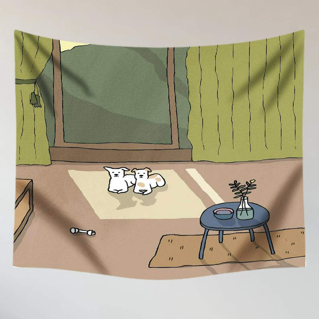 

Милый гобелен с девушкой-кошкой в ​​богемном стиле, декоративный гобелен для комнаты, настенный гобелен на холсте для гостиной 100x75cm