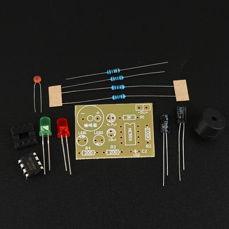 Ne555 Diy Kit Led Flasher & Signal Generator Circuit With Pcb For Electronics Education & Solder Practice