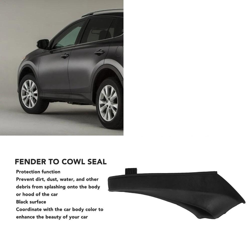 ABS Hood Seal Trim Black Hood Rubber Panel Engine Bay Trim for RAV4 2013-2018 Hood Gap Seal Right