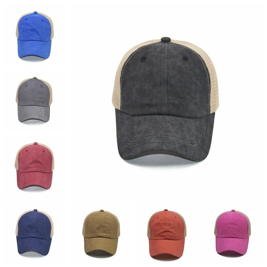 Șapcă de baseball din bumbac spălat vechi, culoare solidă, cu plasă de lumină, pentru bărbați și femei, versiunea coreeană, maree de primăvară și de vară