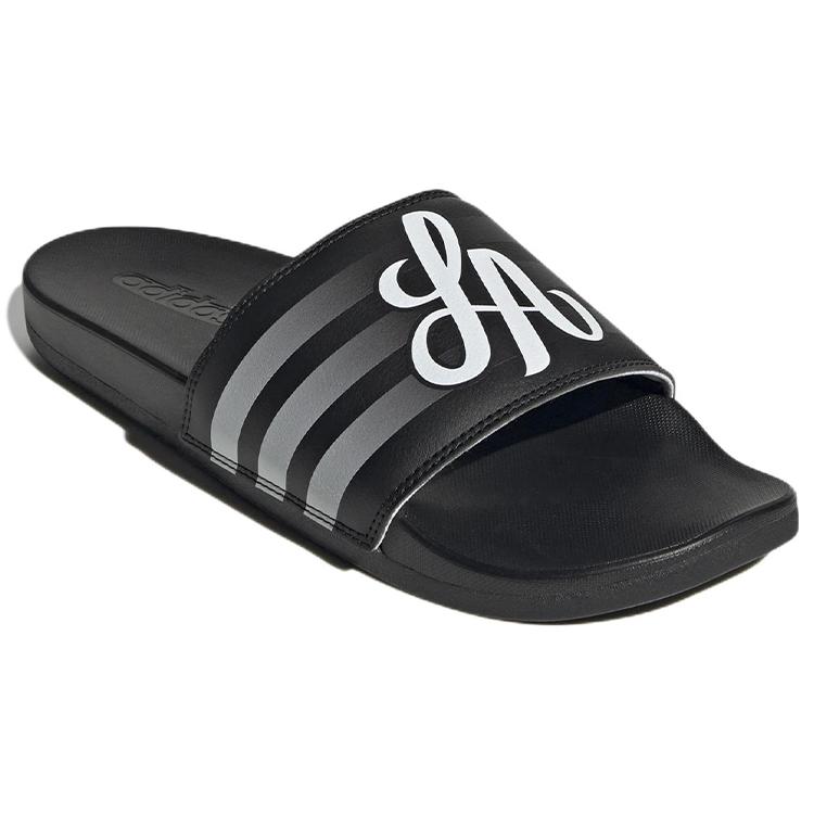 New Adidas Adilette Comfort Sandals Core Black Cloud White Black