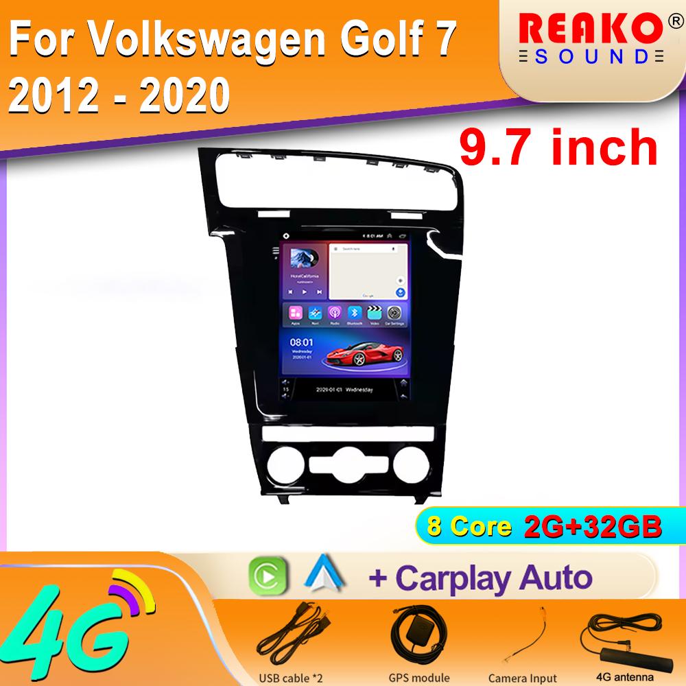 Carplay BT Android Dla Volkswagen Golf 7 2012 - 2020 Radio Samochodowe Nawigacja GPS Samochodowa Odtwarzacz Multimedialny Ekran Dotykowy 2din DVD