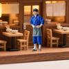 1:64 Scale Figurine Model Chef Landscape Decor Layout Decoration Sand Table Hand Painted