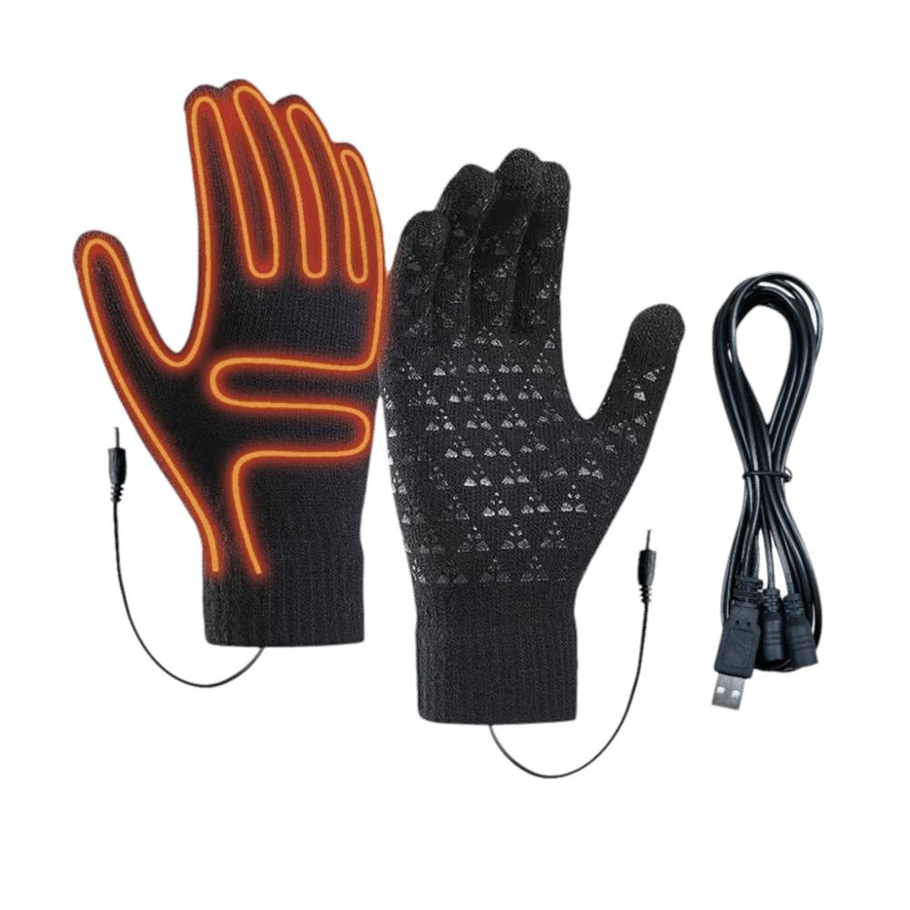 Windproof Men Finger Gloves Anti Slip Hand Warmer Gloves USB Electric Heating Gloves Cycling