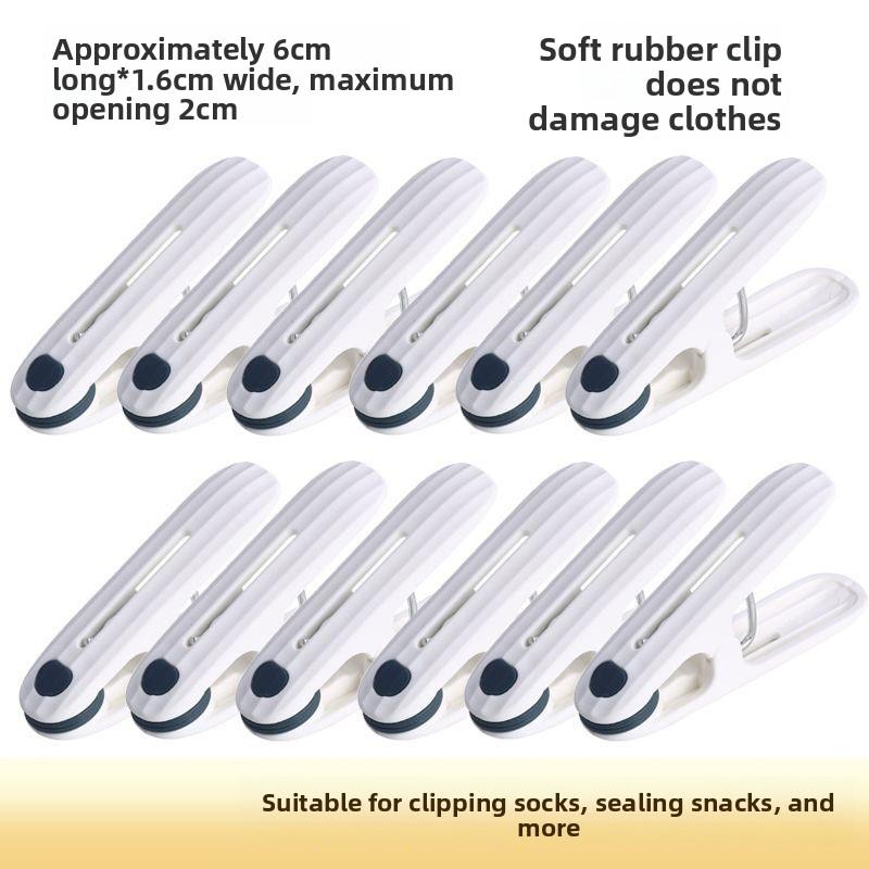 Multi-functional Plastic Invisible Clip Clothes Hanger, Household Clothes Rack, Clothing Wind-proof Fixation Clip, Socks and Bed Sheets Drying Clip