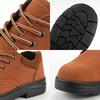 Oulylan Retro Brown Labor Shoes for Working Steel Toe Anti Smashing Safety Boots Puncture-proof Non Slip Welding Footwear