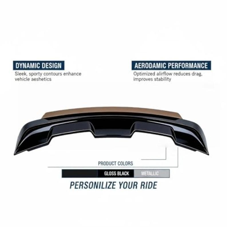 Wicker Bill Spoiler Wing Compatible with 2015-2024 Mustang GT500 GT350 2-Door Coupe Models Smoke Gurney Flap Car Spoiler Wing G
