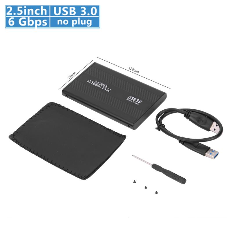 2.5/3.5 inch HDD Case USB3.0/2.0 to SATA Port SSD HDD Hard Drive Case Enclosure 5Gbps USB 3.0 External Solid State Hard Disk Box