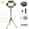 U800 600 LED Video Panel Light Kit Camera Light Studio Photography Lamp Dimmable 3200-5600K for Gaming Stream Conference Makeup