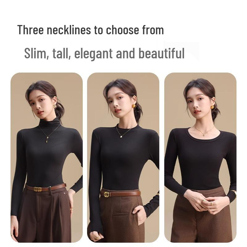 Women's Seamless Thermal Slimming Long Sleeve Undershirt