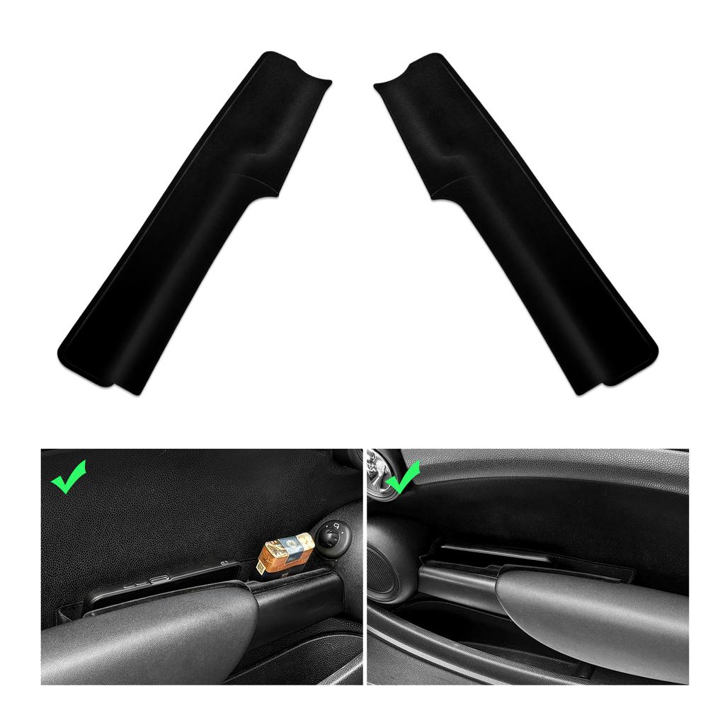 Car Flocking Door Armrest Storage Box Shell Slot For Mini Cooper R55 R56 R57 R58 R59 Phone Wallet Car Storage Auto Accessories