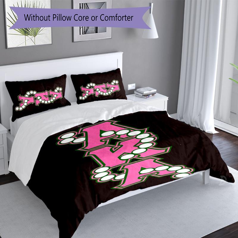 3pcs AKA logo9 pattern bedding set duvet cover set includes duvet cover &pillowcases, perfect all season bedroom decoration & gift
