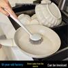 Durable Pot Brush: Long Handle, Scraper, No Dead Corners, Deep Stain Removal, Safe On Cookware.