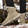 2024New Men's Shoes High Quality Winter New High Top Cotton Boots with Warm Thick Sole and Fleece for Men's High Top Snow Boots