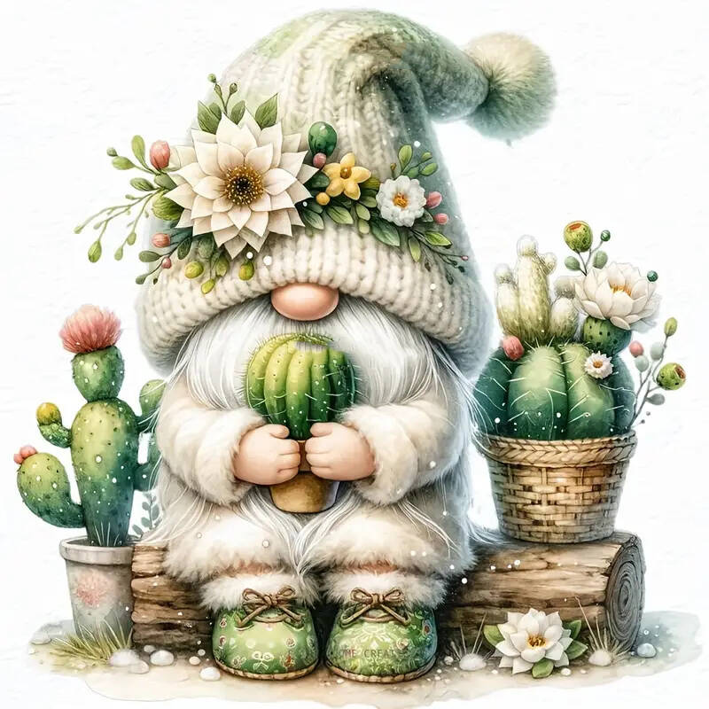 

Гном Алмазная Живопись Вышивка Крестом Пейзаж Алмазная Мозаика Полная Вышивка Крестом Полный Набор Настенное Искусство Round 20x20cm