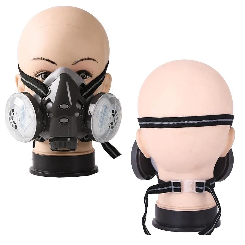 New Respirator Reusable Half Face Dust Dual Filter Dust-proof Mask Safety Work Filter For Work Safety Carpenter Daily Protection