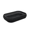 Makeup Storage Imitation Rattan Desk Storage Tray Hollow Out Organizer Woven Storage Tray Simple Jewelry Storage Box Desktop