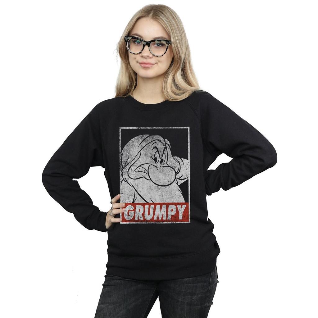 Snow White And The Seven Dwarfs Womens/Ladies Grumpy Poster Sweatshirt