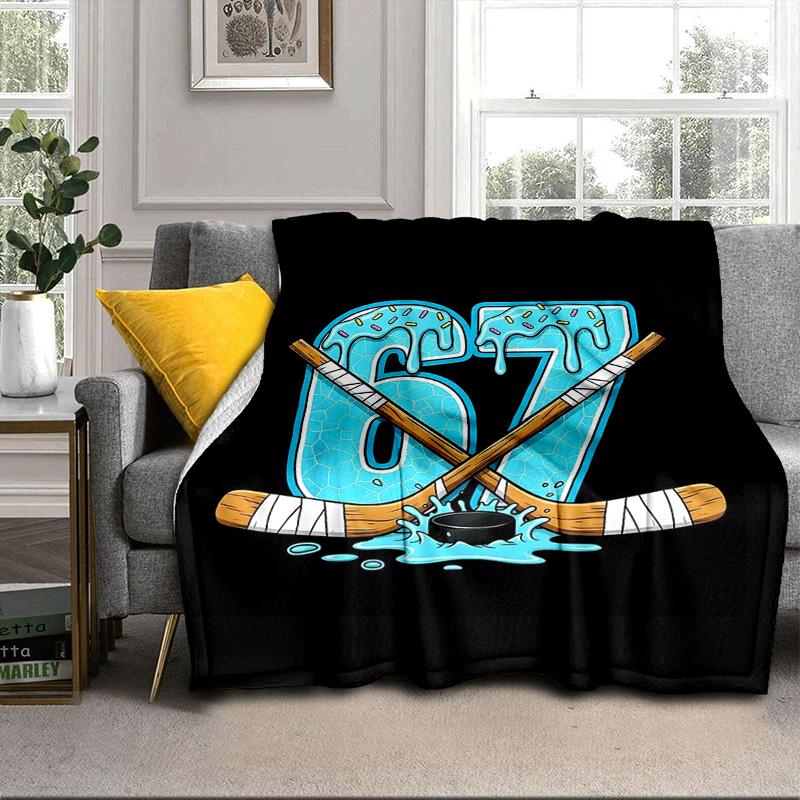 Summer Ice Cream Number 67 Portable Blanket/Soft Blanket Bedding Blanket Suitable for Travel Camping Living Rooms Offices Sofas Fan Gifts