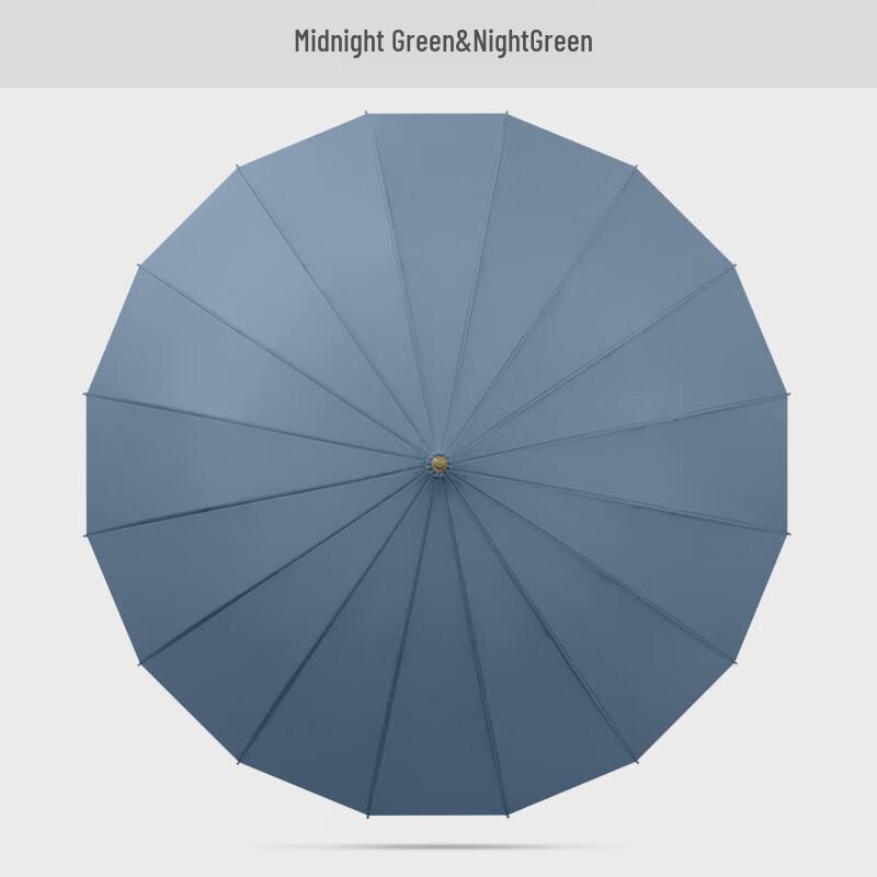 Nanjiao Korean Style Wind-Resistant 16-Rib Straight Umbrella with Ring Handle 23 inch