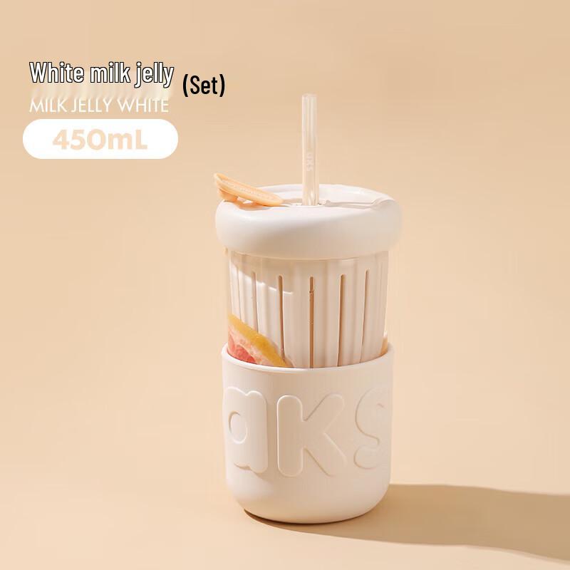 AKS Tea Infuser Glass Tumbler with Straw