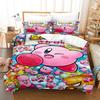 2026 Cartoon Roze Ster Kirby Bondgenoten Dekbedovertrek Kussensloop Beddengoed Set Volwassene Jongen Meisje Slaapkamer Decoratie Enkel Dubbel Groot Formaat