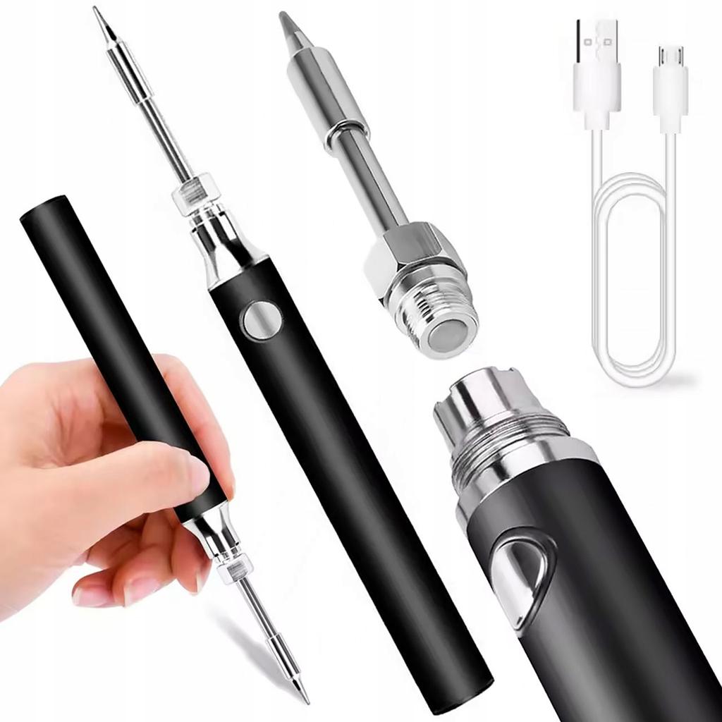 Rosfix Lutownica Akumulatorowa Bezprzewodowa 15W – Mobilne Narzędzie do Lutowania | 3 Tryby Temperatur | Ładowanie przez USB C