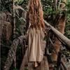 Women's Casual Half Skirt 2024 Drawstring Large Pockets Boho Loose Organic Cotton Long Skirt