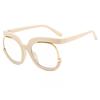 Women Oversized Reading Glasses Men Anti Blue Light Hyperopia Glasses Fashion Unique Round Frames Decorative Eyeglasses Diopter