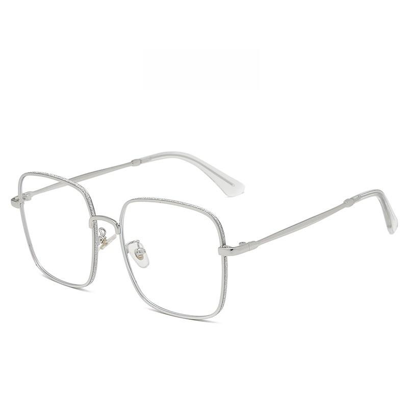 Fashion Square Glasses Frame With Blue Light Blocking For Stylish Office Wear