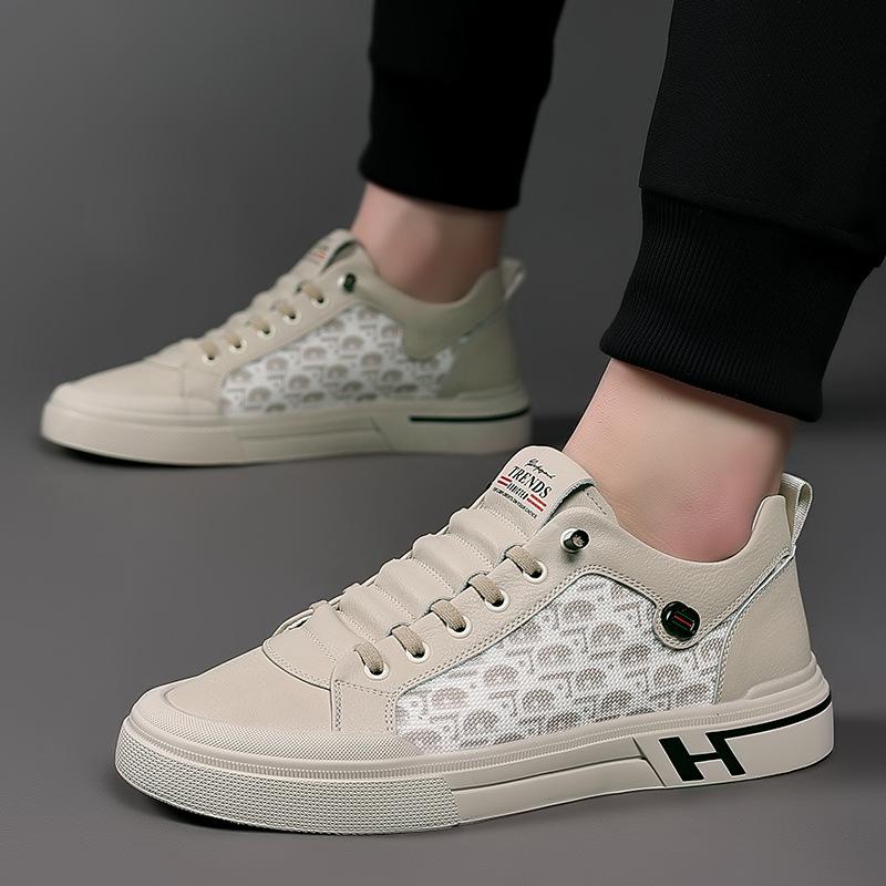 Summer Little White Shoes Men's Mesh Breathable Men's Board Shoes Comfortable and Versatile Sports Trend Casual Shoes Men's Shoes