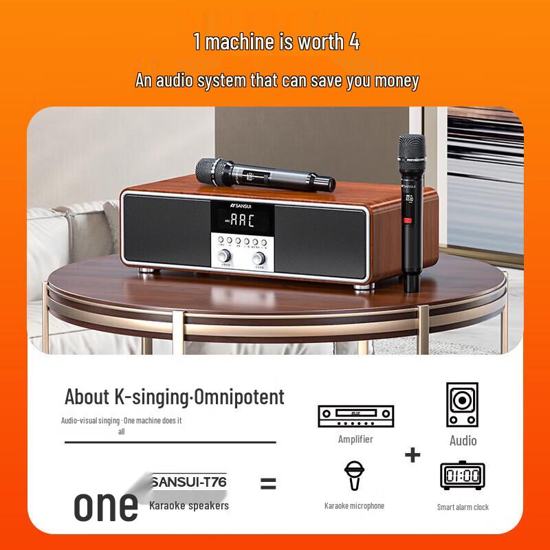 SANSUI T76S 2024 Upgraded All-in-One Home Audio System