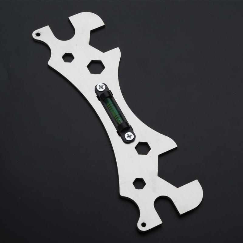 Curved Level Ruler Special Wrench for Shower Bathroom Distance Measuring Ruler for Shower Faucet Bathroom Maintenance