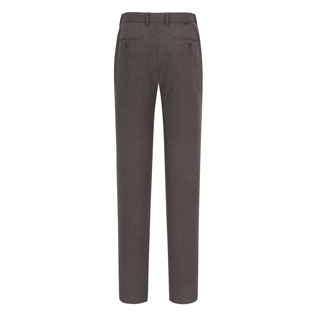 FERRAROMILANO Wool-Like Brushed Stretch Slacks Brown (Am0Esl40157)