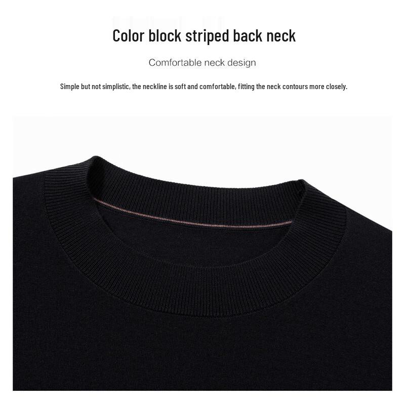 LUOZ Men's Wool Blend Round Neck Sweater