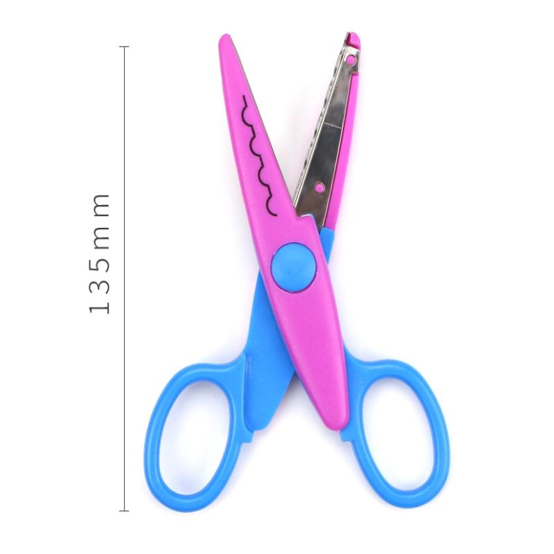 Minimalistic Lace Scissors Wavy Pattern Small Round Head Children Special Student Art Tool Stationery Scissor For Scrapbooking