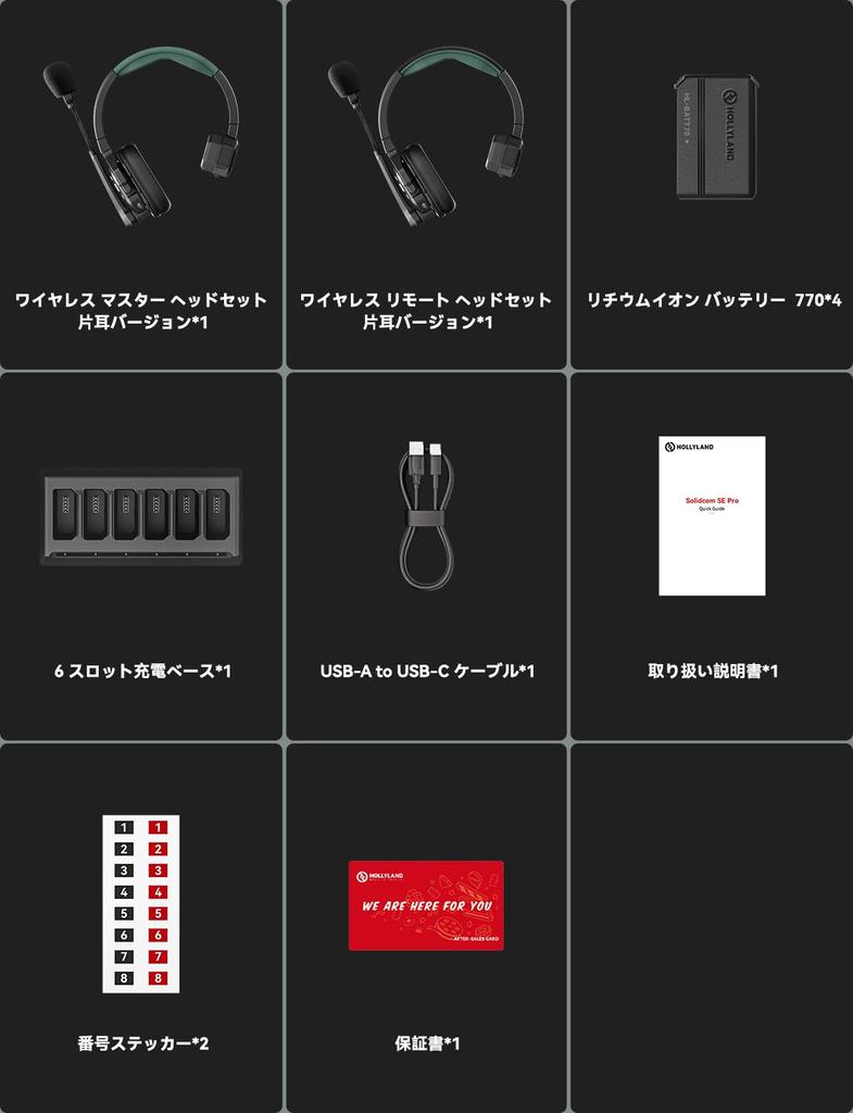 Hollyland Solidcom SE Wireless Wireless Intercom Headset System with ENC Noise Water and Wind Earphone 400m Transmission Up to 11 Suitable for Small