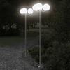 Vidaxl Stojące Lampy Ogrodowe, 2 Szt, Srebrne, 215 Cm, Stal Nierdzewna